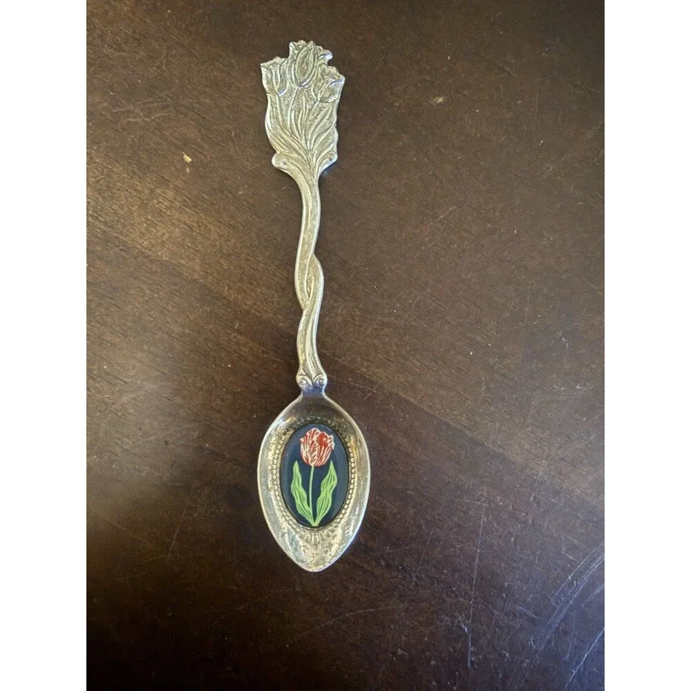 Breck's Bulbs Founded 1818 Tulip Silver Plated Holland Spoon 4.5